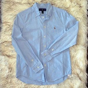 Polo Ralph Lauren Boys Button Down Shirt Blue Chambray